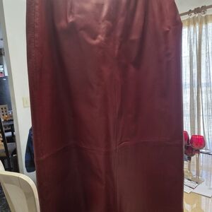 Excelled Collection  Leather Maxi Skirt